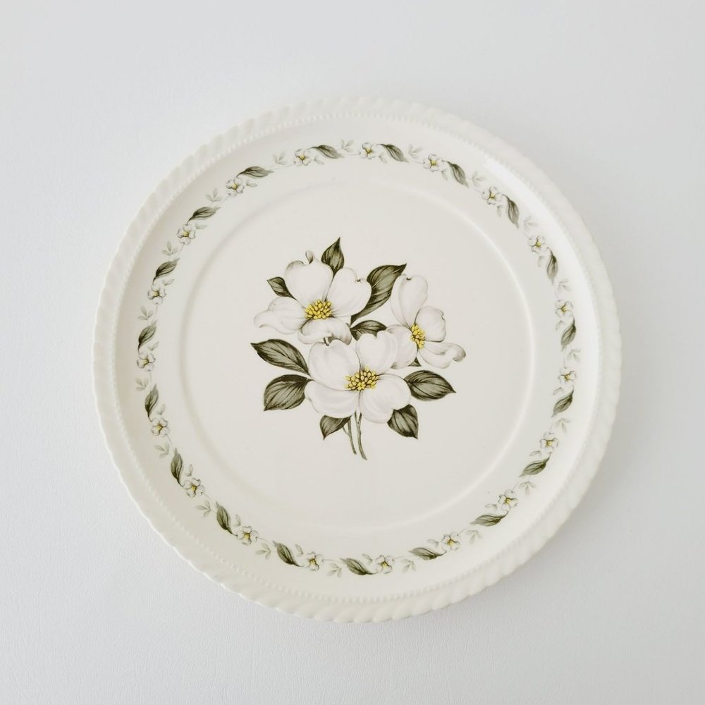 Steubenville Monticello Dinner Plate Cornelia Dogwood Floral 1940s USA Made